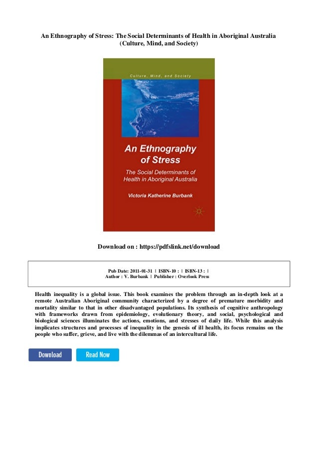 An Ethnography of Stress: The Social Determinants of Health in Aboriginal Australia